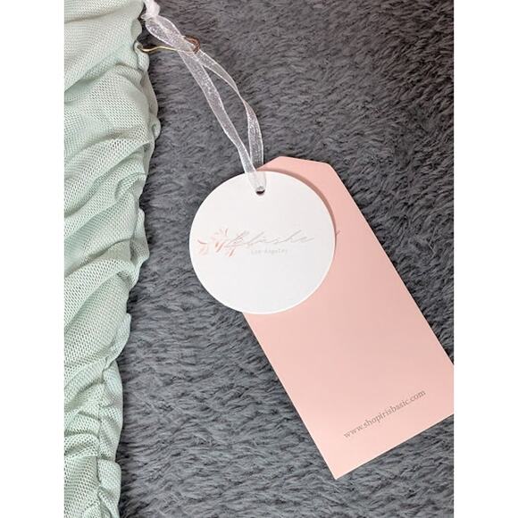 BLASHE Los Angeles: womens mini dress sage Large NWT Coquette dollette Kawaii - Picture 6 of 8